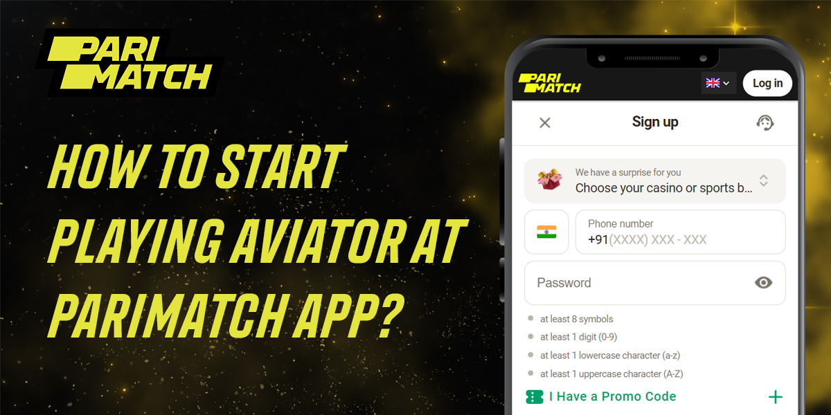 Instructions on how to start playing Aviator with Parimatch mobile app 